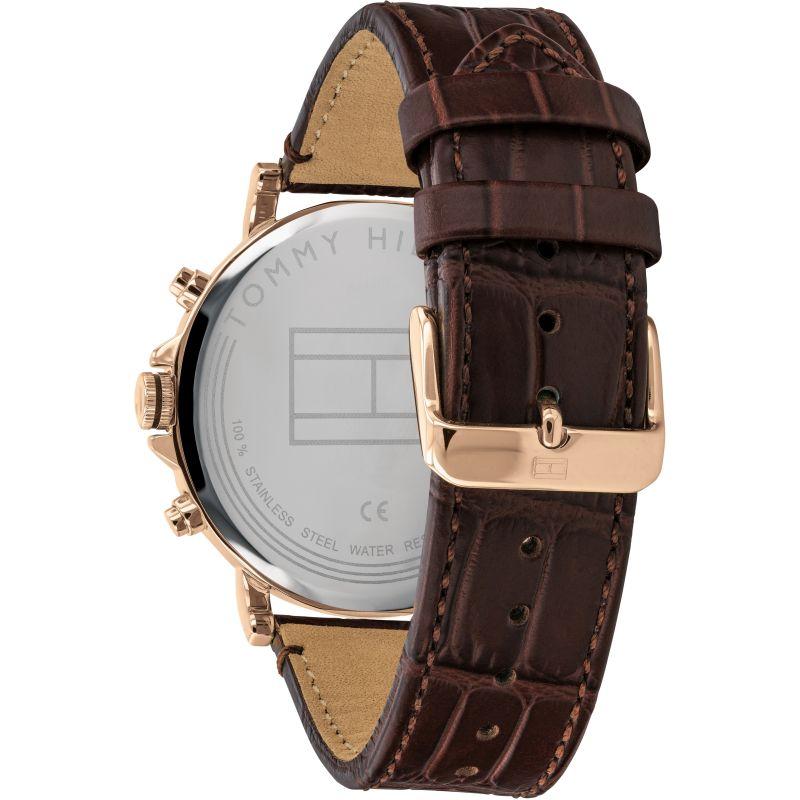 Tommy Hilfiger Multi-function Brown Leather Men's Watch 1710379 - Watches of America #2
