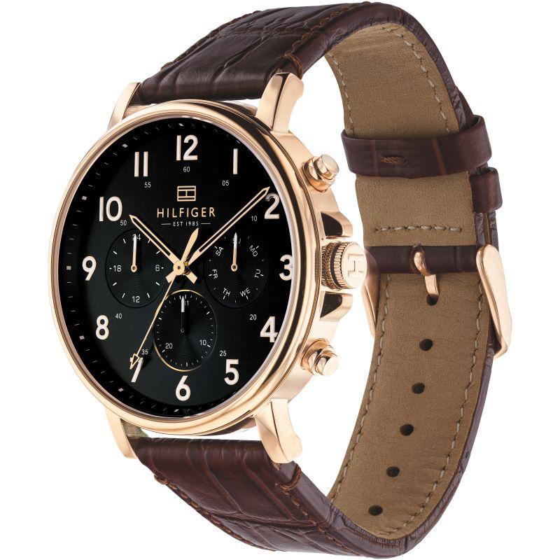 Tommy Hilfiger Multi-function Brown Leather Men's Watch 1710379 - Watches of America #3