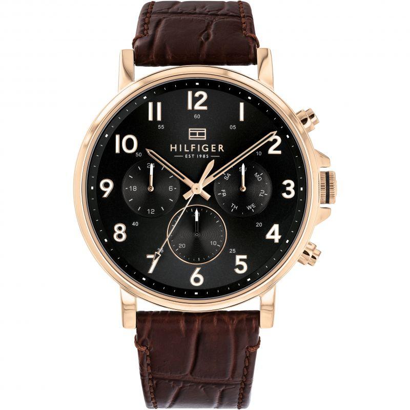 Tommy Hilfiger Multi-function Brown Leather Men's Watch  1710379 - Watches of America