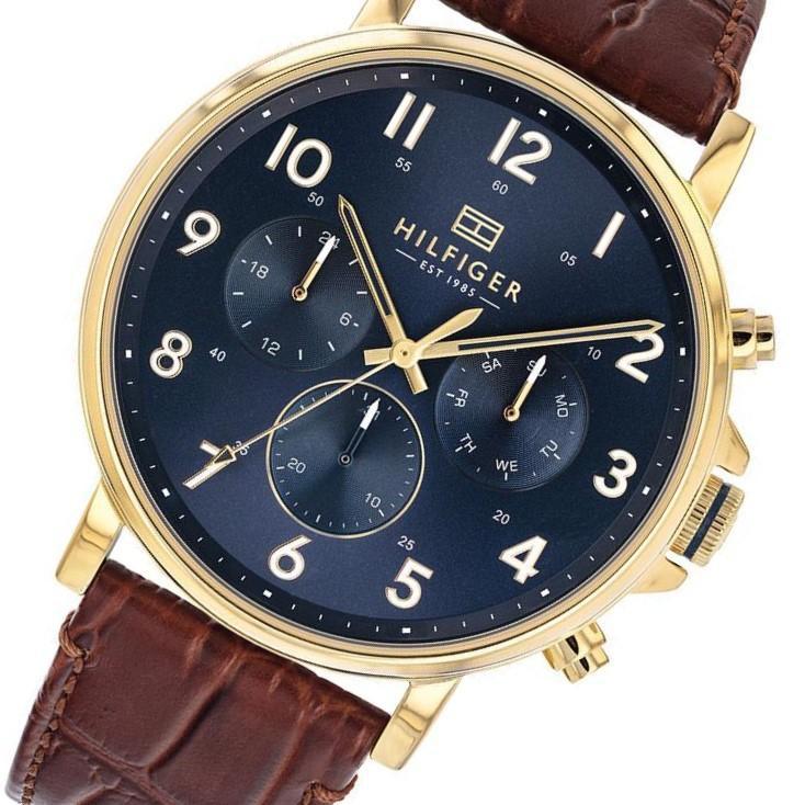 Tommy Hilfiger Multi-function Brown Leather Men's Watch 1710380 – Watches  of America