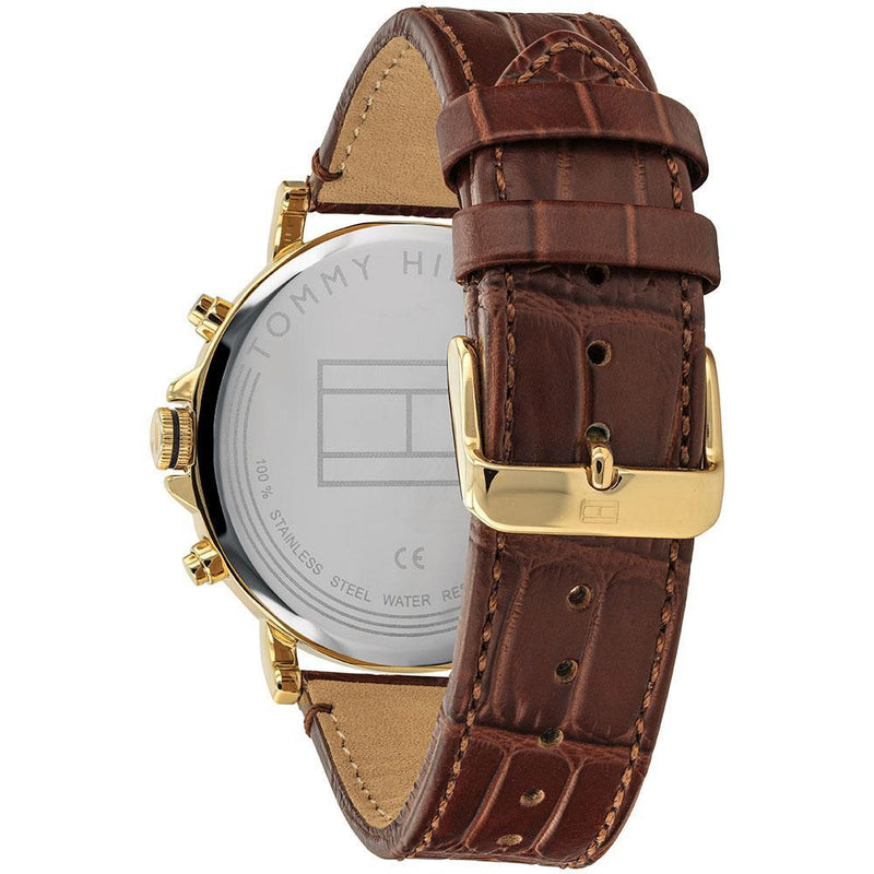 Tommy Hilfiger Multi-function Brown Leather Men's Watch 1710380 - Watches of America #4