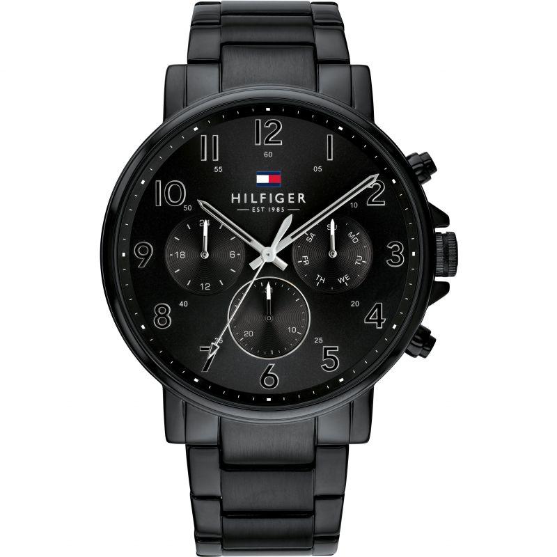 Tommy Hilfiger Multi-function Black Steel Men's Watch  1710383 - Watches of America