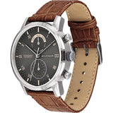 Tommy Hilfiger Multi-function Brown Leather Men's Watch 1710398 - Watches of America #2