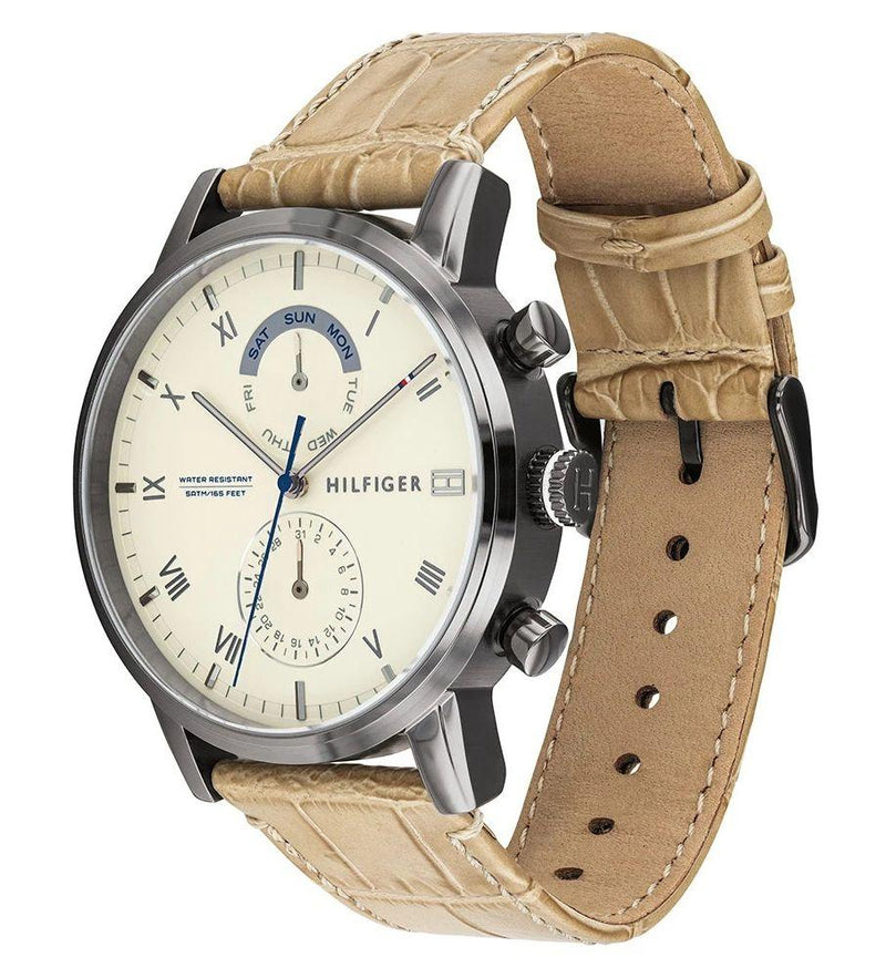 Tommy Hilfiger Multi-function Leather Men's Watch 1710399 - Watches of America #4