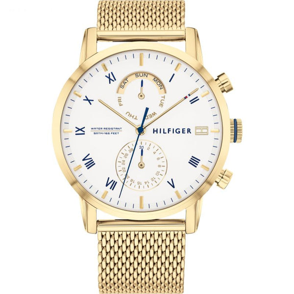 Tommy Hilfiger Roman Numerals Dial Gold Men's Watch  1710403 - Watches of America