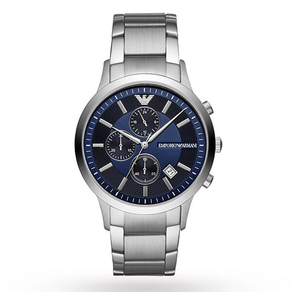 Emporio Armani Renato Reloj cronógrafo de cuarzo con esfera azul para hombre AR11164