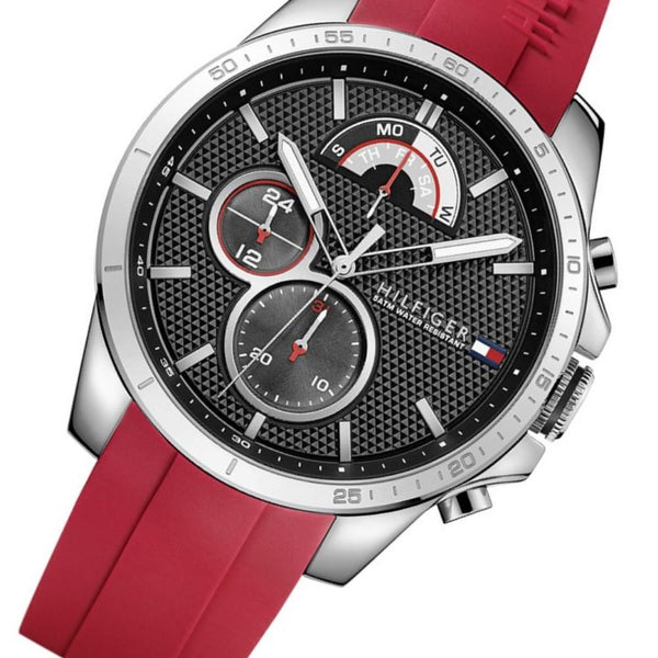 Tommy Hilfiger Men's Red Silicone Sports Watch 1791351 - Watches of America #2