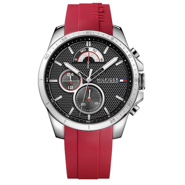 Tommy Hilfiger Men's Red Silicone Sports Watch  1791351 - Watches of America
