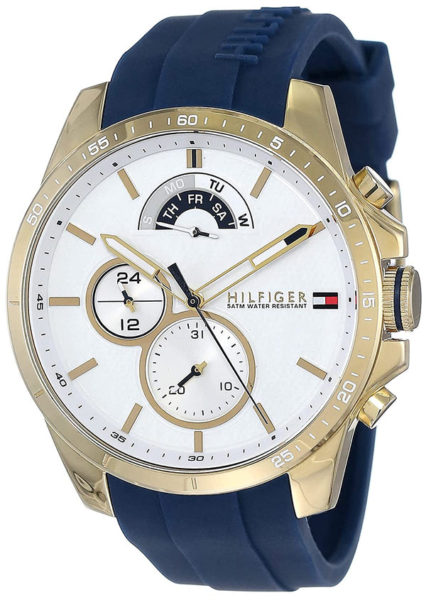 Tommy Hilfiger Quartz Analog White Dial 48mm Men’s Watch  1791353 - Watches of America