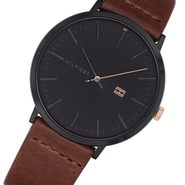 Tommy Hilfiger Men's Brown Leather Watch 1791461 - Watches of America #2