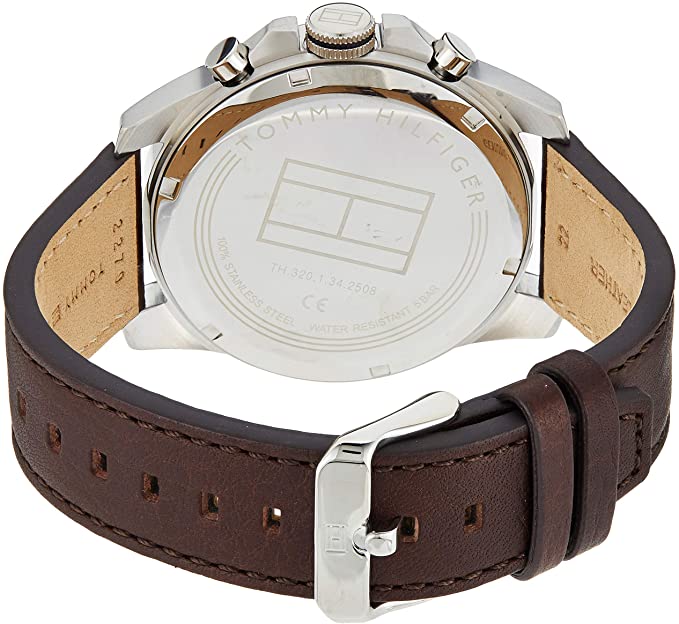 Tommy Hilfiger Iconic Brown Leather Men's Watch 1791562 - Watches of America #4
