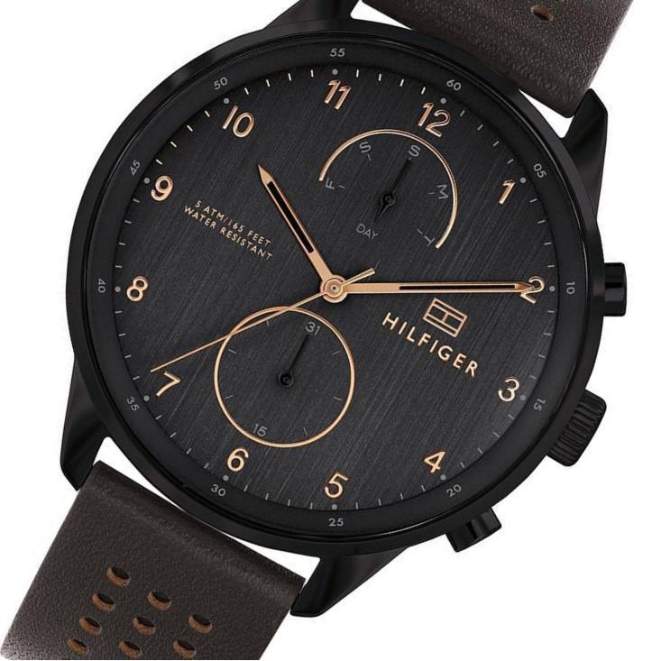 Tommy Hilfiger Modern Brown Leather Men's Watch 1791577 - Watches of America #3