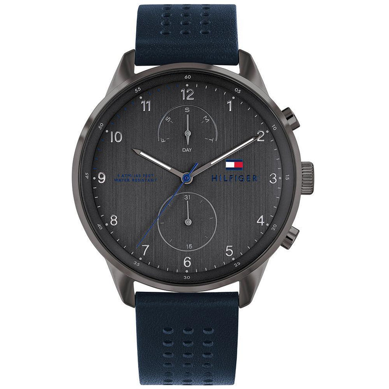 Tommy Hilfiger Blue Leather Men's Watch  1791578 - Watches of America