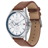Tommy Hilfiger Multi-function Brown Leather Men's Watch 1791614 - Watches of America #3