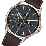 Tommy Hilfiger Multi-function Brown Leather Men's Watch 1791615 - Watches of America #2
