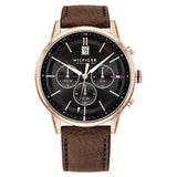 Tommy Hilfiger Multi-function Dark Brown Leather Men's Watch  1791631 - Watches of America