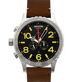 Nixon 51-30 Chrono Black Dial Brown Leather Men's Watch Men's Watch  A124-019 - Watches of America