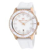 Michael Kors Runway White Silicon Strap Women's Watch  MK6853 - Watches of America