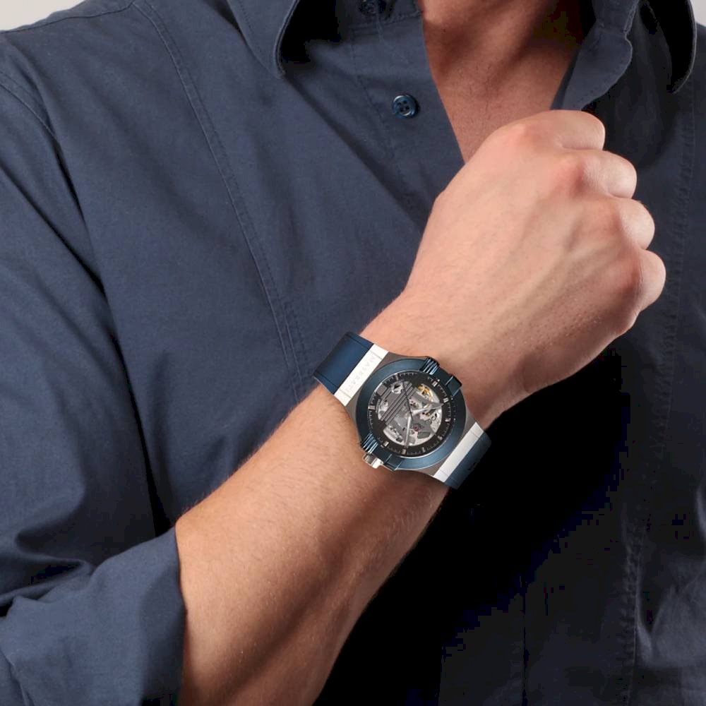 Maserati Potenza Automatic Skeleton Dial Men's Watch