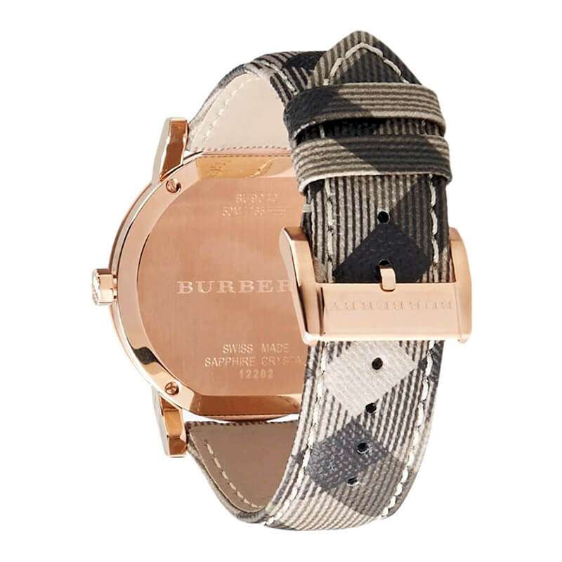 Burberry Women’s Swiss Made Leather Strap Rose Gold Dial Women's Watch BU9040 - Watches of America #3