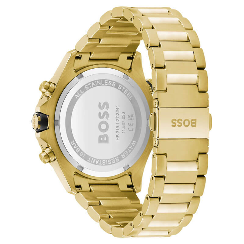 Hugo Boss Globetrotter Gold Chronograph Men's Watch 1513932 - Watches of America #3
