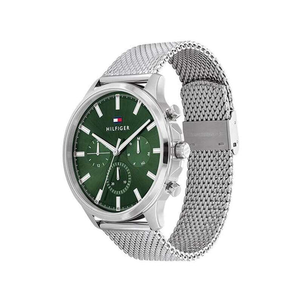 Tommy Hilfiger Ryder Green Dial Mesh Men's Watch 1710499 - Watches of America #2