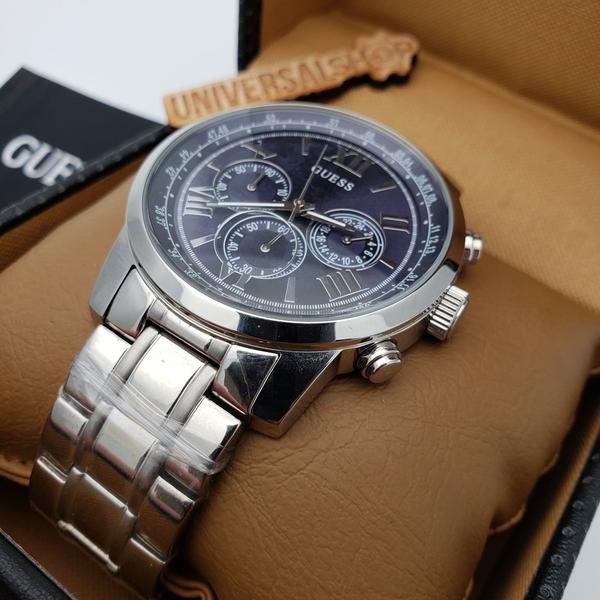ゲス　ホライゾン　W0379G6　メンズ腕時計 Guess Horizon Chronograph Quartz Blue Dial Silver Steel