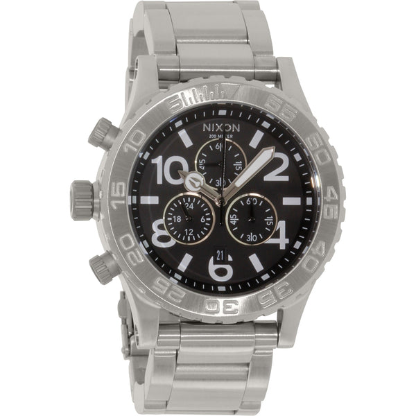 Nixon 42-20 Chronograph Black Dial Stainless Steel Men's Watch Men's Watch  A037-000 - Watches of America