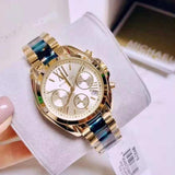 Michael Kors Bradshaw Chronograph Blue Gold Ladies Watch MK6318 - Watches of America #5