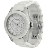 Fossil White Dial Ceramic Bracelet Ladies Watch CE1002 - Watches of America #2