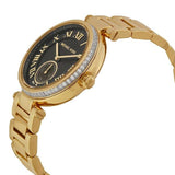 Michael Kors Skylar Reloj para mujer con esfera negra y tono dorado MK5989