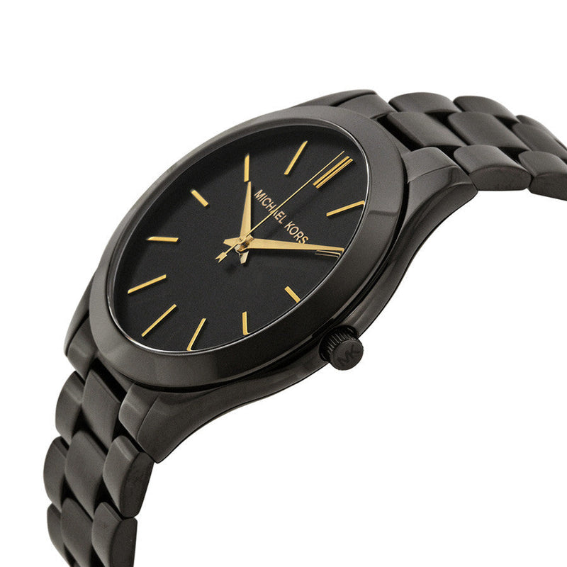 Michael Kors Slim Runway Black Ion-plated Unisex Watch MK3221 - Watches of America #2