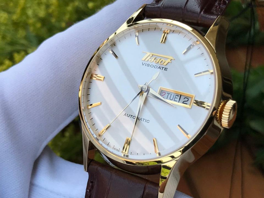 Tissot Visodate Brown Strap Tissot Heritage Visodate Model