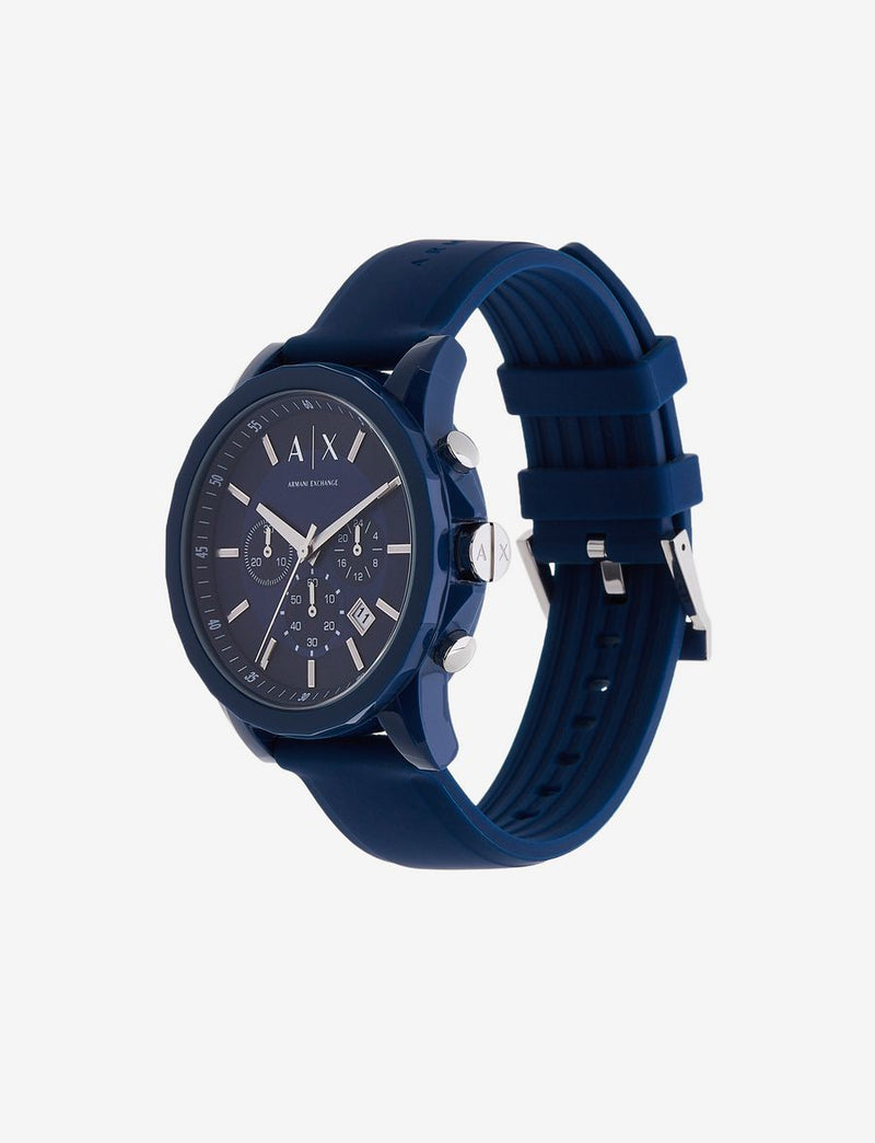 Men's Active Chronograph Silicone Blue Dial Watch | Armani Exchange AX1327  | World of Watches