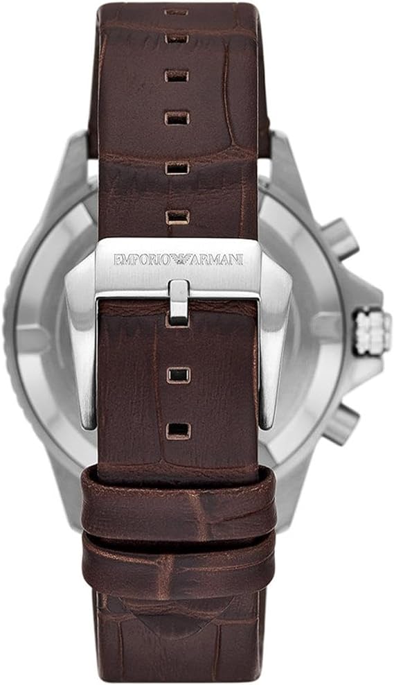 Emporio Armani Chronograph Brown Leather Men's Watch AR11486 - Watches of America #4