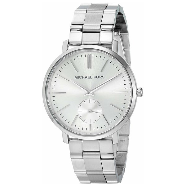 Michael Kors Jaryn Reloj de mujer de acero inoxidable con esfera plateada MK3499