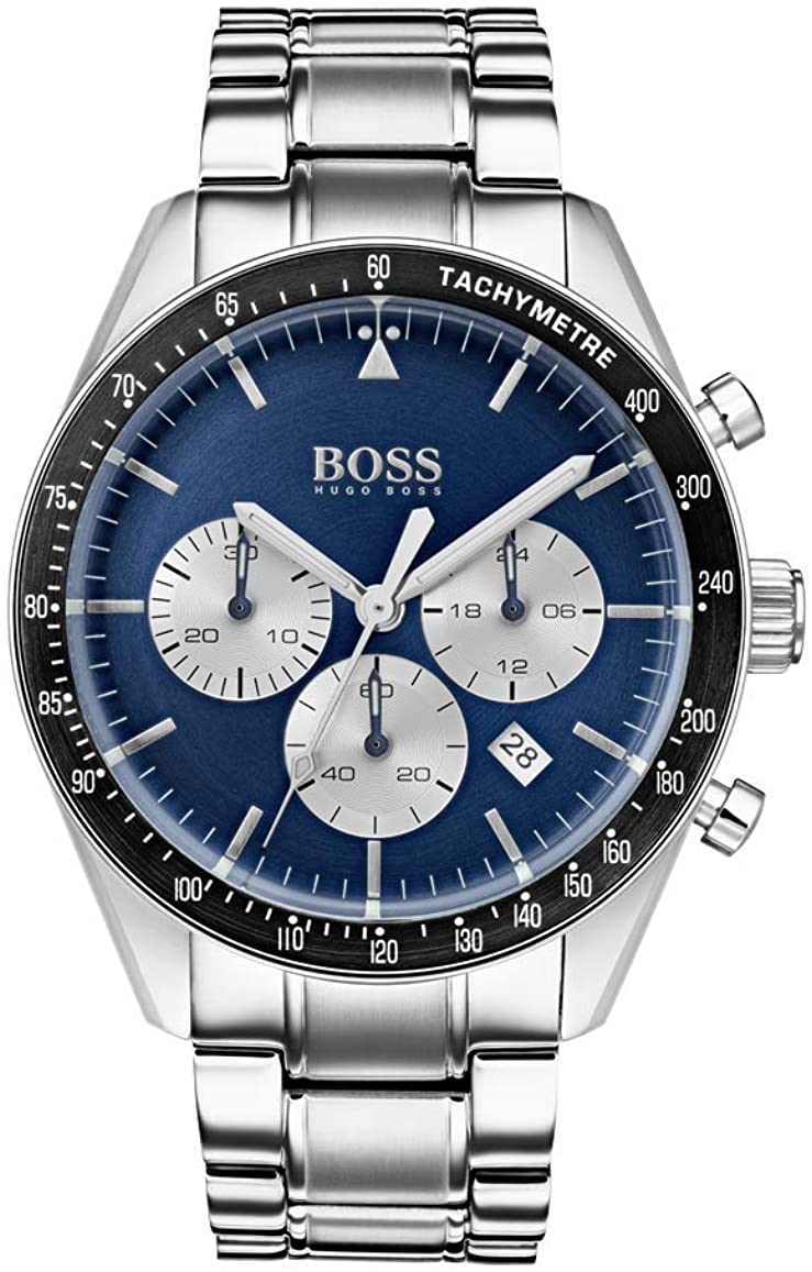 Hugo Boss Men's 44mm Steel Bracelet Watch  HB1513630 - Watches of America