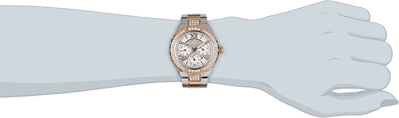 GUESS Women's  Sparkling Hi-Energy Silver- And Rose Gold-Tone Watch W0111l4 - Watches of America #6