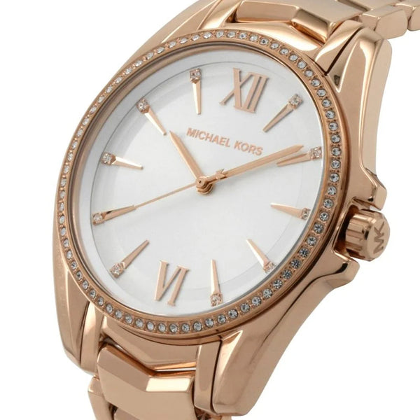 Michael Kors Whitney cuarzo cristal esfera blanca señoras reloj mk6694