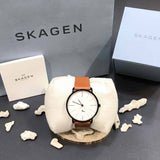 Skagen Hagen Brown Leather Strap Watch SKW6210 - Watches of America #5