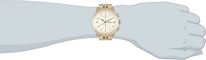 Fossil Gold Townsman Tone Stainless Steel Chronograph Men's Watch FS4856 - Watches of America #3