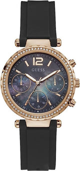 Guess Women's Stainless Steel Quartz Watch with Silicone Strap Women's Watch  GW0113L2 - Watches of America