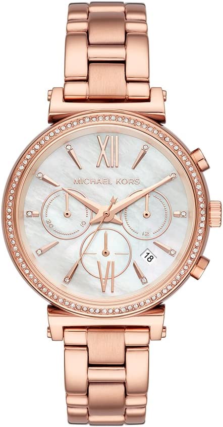 Michael Kors Sofie Cronógrafo Cristal Madre de Peal Dial Ladies Watch MK6576