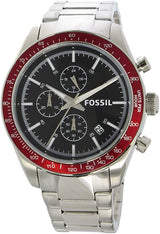Fossil Chronograph Black Dial Stainless Steel Men's Watch  BQ2086 - Watches of America