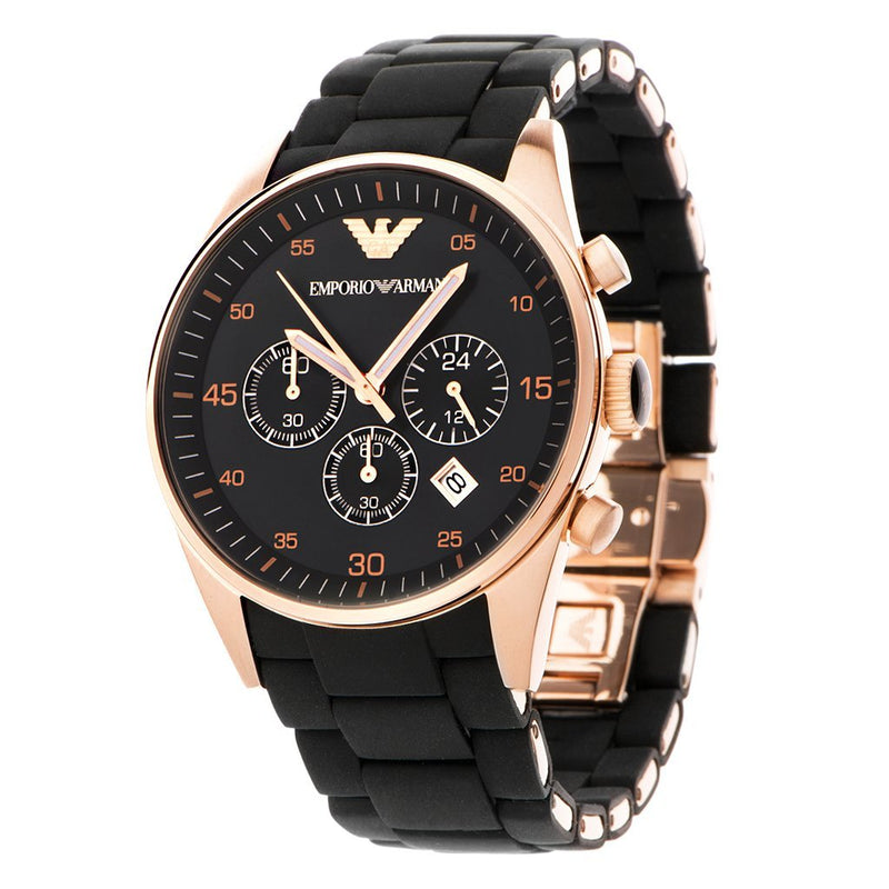 Emporio Armani Chronograph Rose Gold Men's Watch  AR5905 - Watches of America