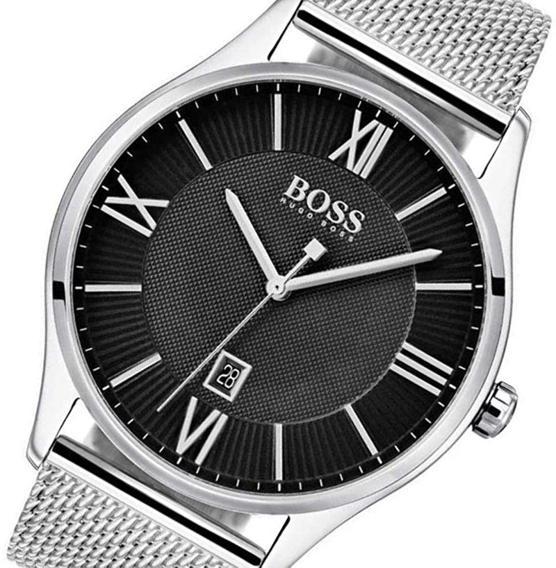 Hugo Boss Men's Governor Black Dial Mesh Bracelet Watch HB1513601 - Watches of America #2
