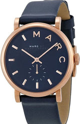 Marc Jacobs Baker MBM1331 - Reloj para mujer, esfera azul marino, correa de piel, 28 mm