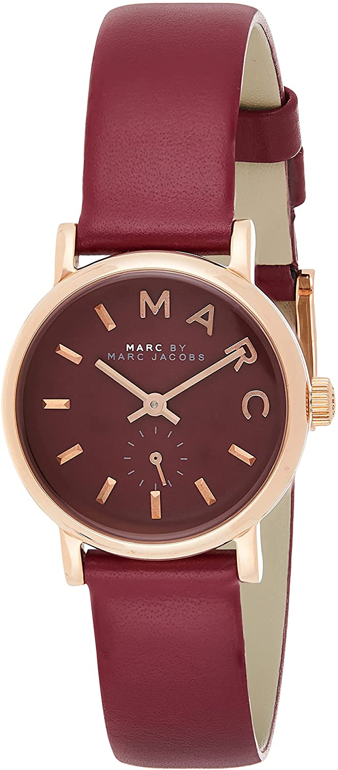 Marc by Marc Jacobs Women's Red Dial Leather Band Watch  MBM1271 - Watches of America