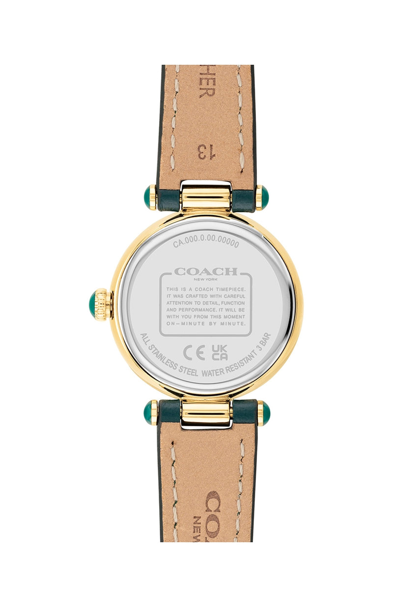 Coach Cary Emerald Green Leather Strap Women's Watch 14503951 - Watches of America #3