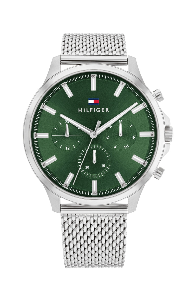 Tommy Hilfiger Ryder Green Dial Mesh Men's Watch  1710499 - Watches of America